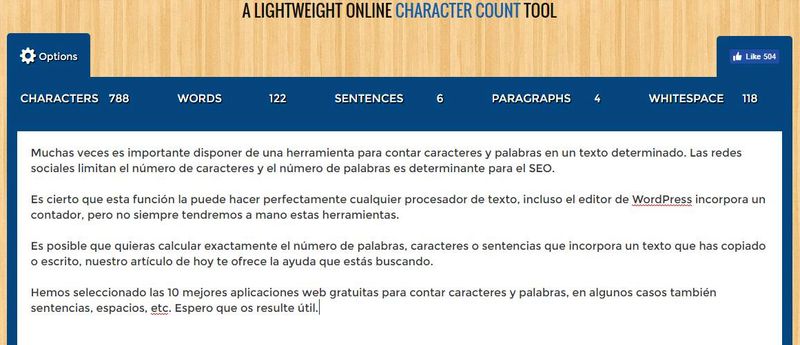 10 mejores aplicaciones web para contar caracteres y palabras en un texto