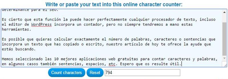 10 mejores aplicaciones web para contar caracteres y palabras en un texto