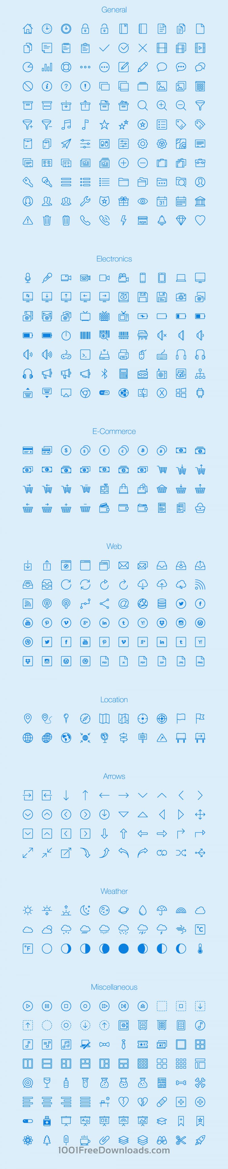 Lynny Icons: pack compuesto por 450 iconos gratuitos variados