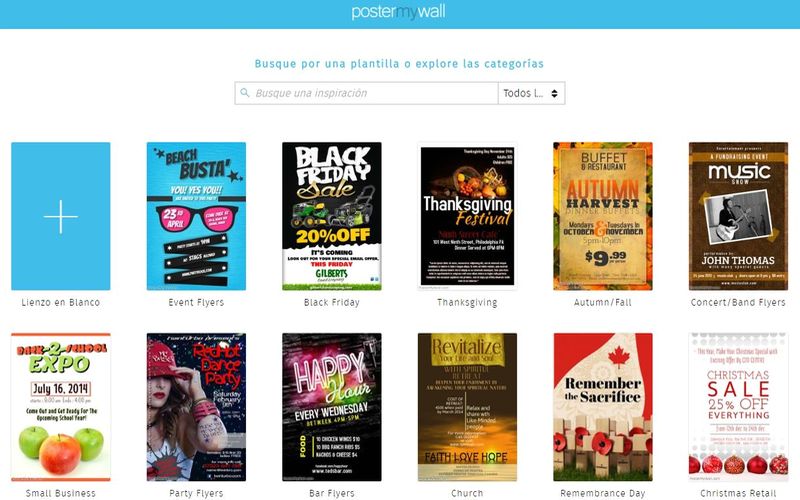 PosterMyWall: crea online tus imágenes sociales, banners y posters