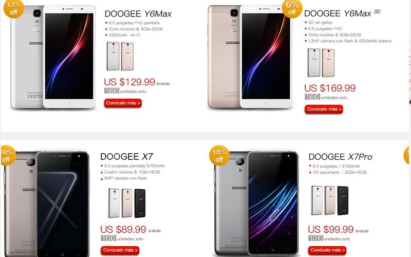 Increíbles ofertas y grandes gangas en teléfonos Doogee por Promoción