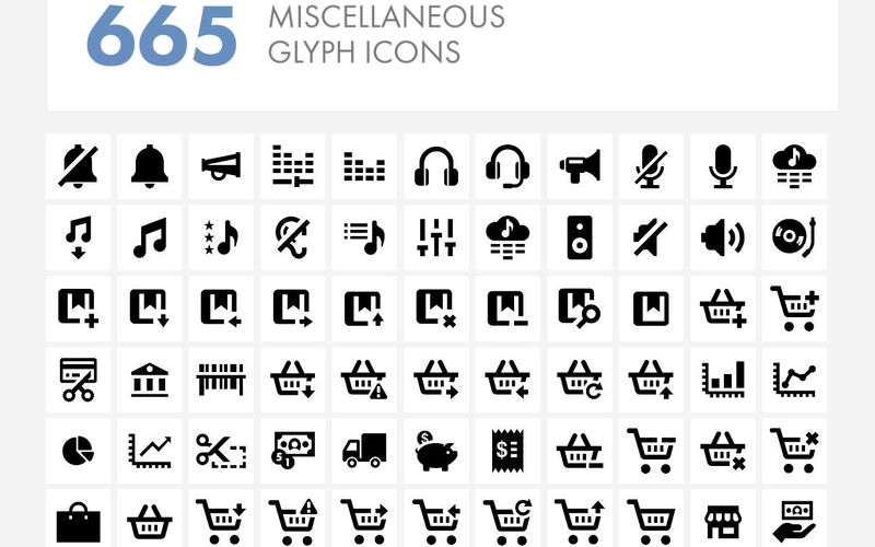 Genial pack con 665 iconos gratuitos para Diseñadores Web