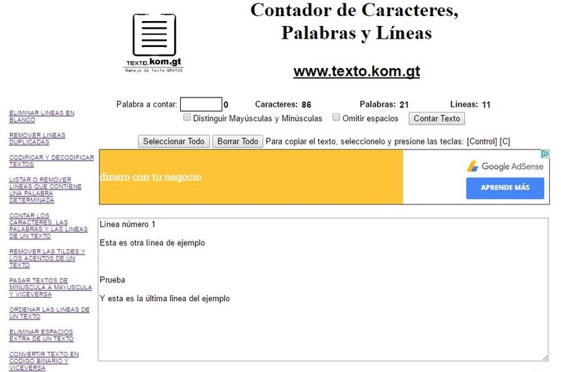 Manejador de Textos online con muchas herramientas para editar textos