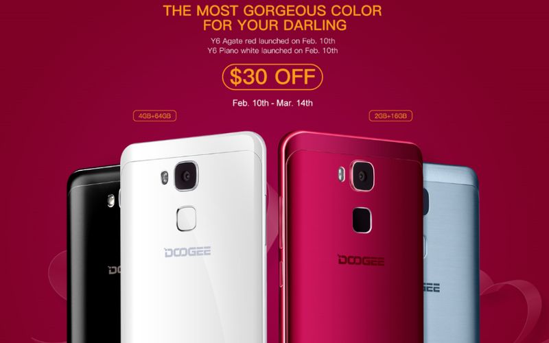 Teléfonos Doogee con descuento de $30 por San Valentín y regalo sorpresa