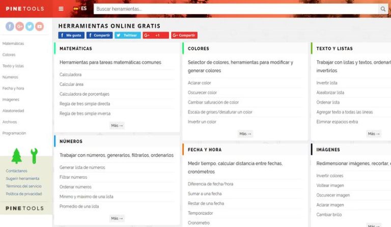 PineTools: La Mayor Colección De Aplicaciones Web Para Todo Tipo De Tareas