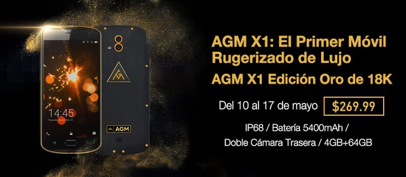 Lanzado el lujoso teléfono AGM X1 edición limitada con oro de 18 K