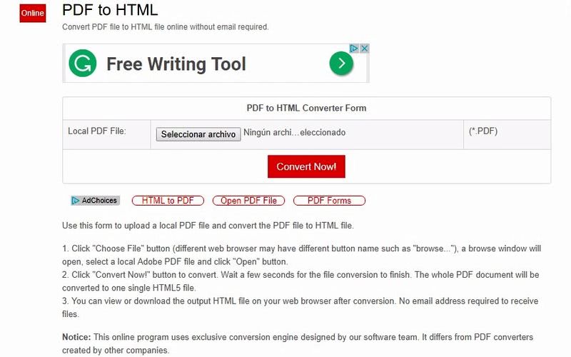 Convertir PDF a HTML5 gratis y online con estas 3 aplicaciones web