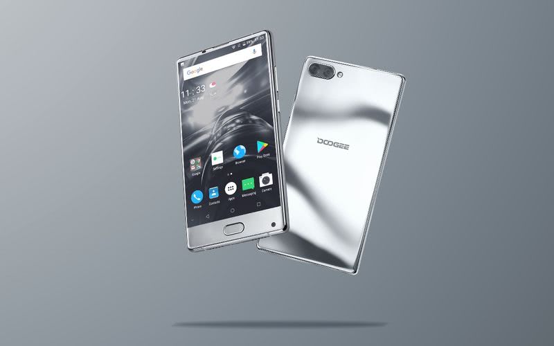 Doogee Mix en plata: teléfono de pantalla completa con cubierta de plata