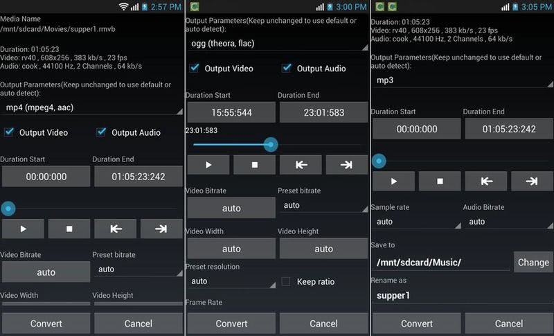 Convertidor de vídeo y audio para Android que te será de utilidad