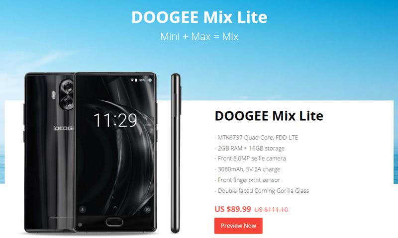 MIX LITE: smartphone con pantalla completa más asequible del mundo