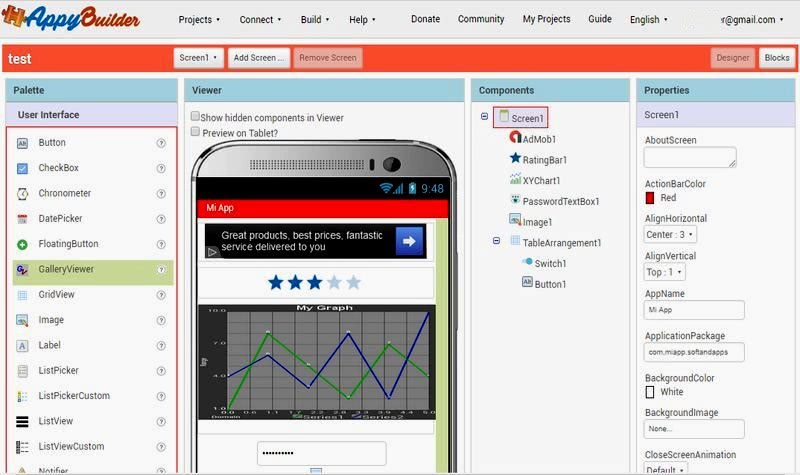 Herramienta para crear apps Android fácilmente Appy Builder, ya es totalmente gratuita