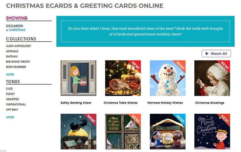 Enviar vídeos de Navidad Hallmark eCards 5 páginas para enviar vídeos de Navidad y tarjetas