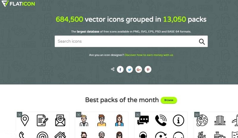 5 páginas con millones de iconos gratis para descargar