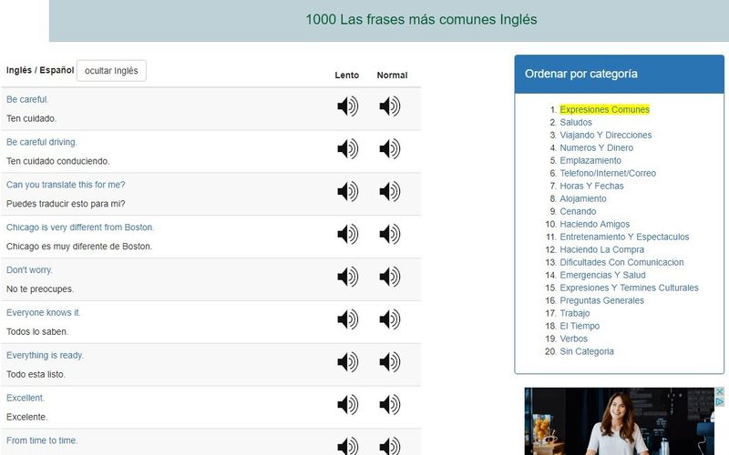 1000 frases más usadas en inglés y sus pronunciaciones