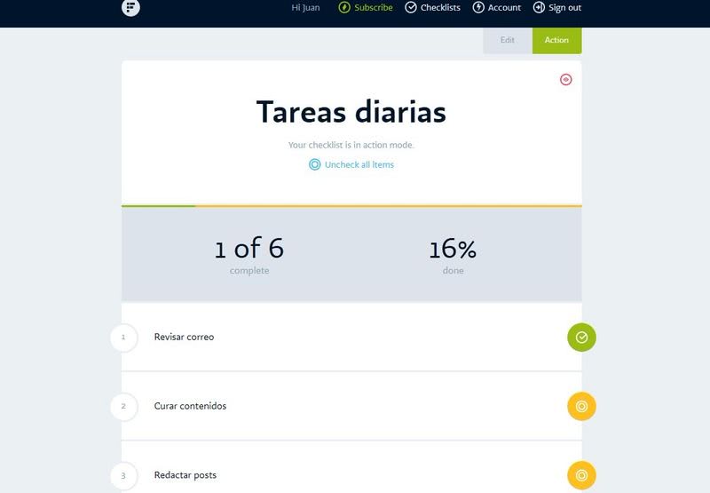 Crear listas de verificación o checklists online y gratis