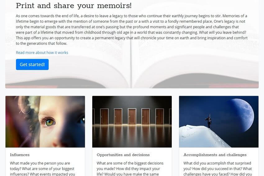 Memoir Share: un sitio para escribir y compartir tus memorias