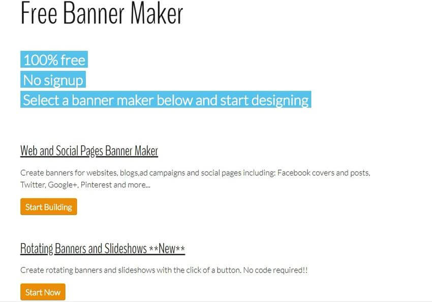 3 páginas para crear banners sociales o para tu sitio web