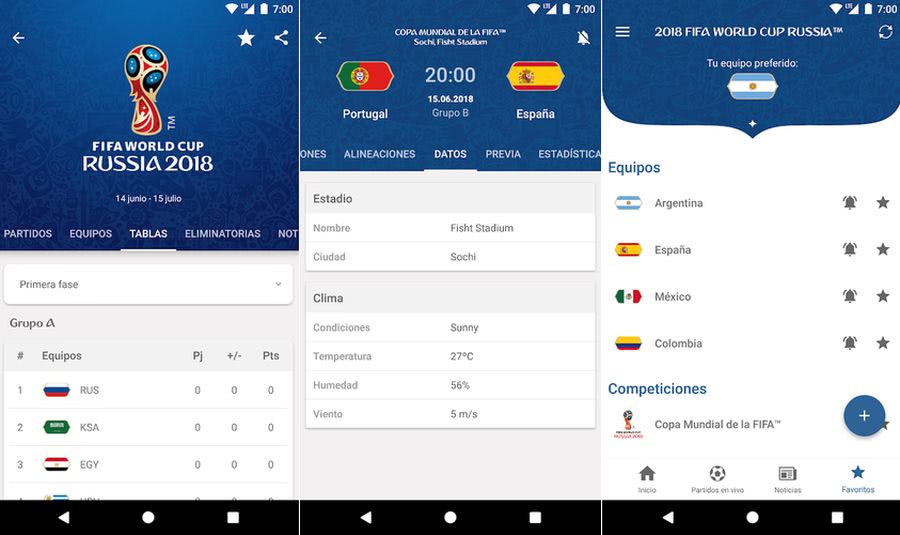 Mejores apps para seguir el mundial Rusia 2018 en tu Android