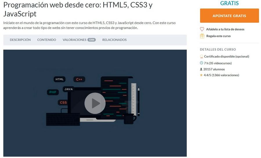 Aprender programación web con este curso gratuito