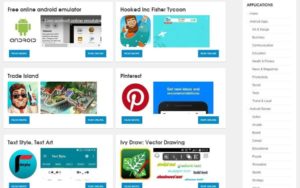 Emulador de Android ApkOnline - catálogo de apps