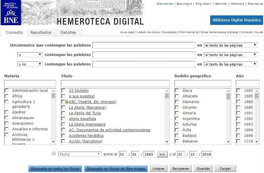 3 sitios que nos ofrecen una hemeroteca digital online