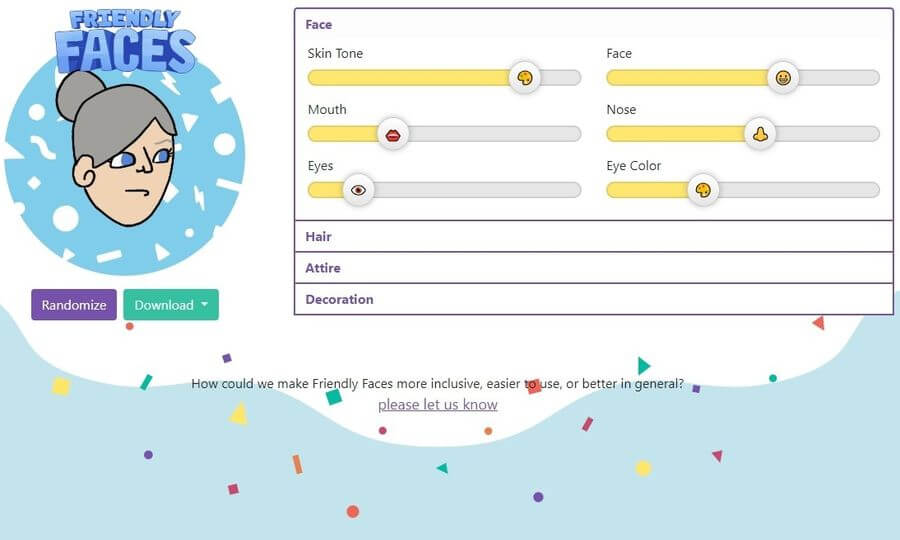 Crear avatares divertidos muy fácilmente con Friendly Faces