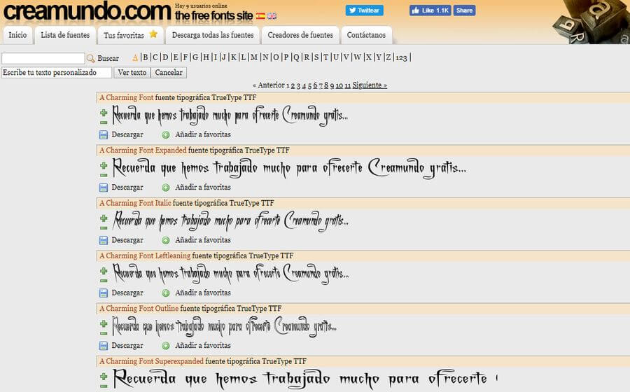 Creamundo: banco de tipografías gratuitas para descargar