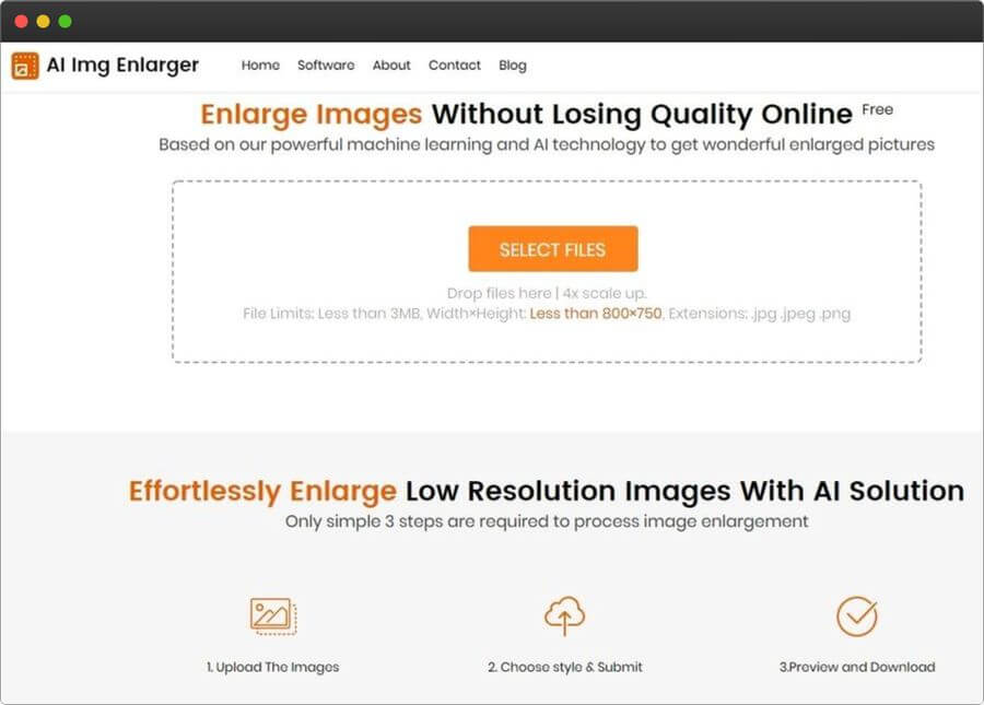 ai image enlarger out of dimensions limit
