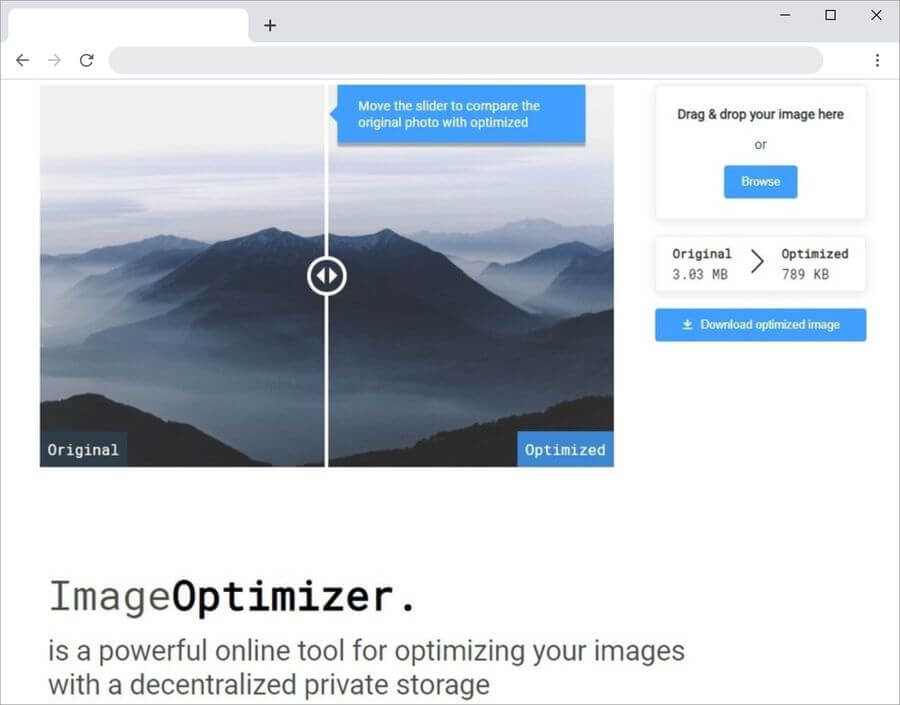 Comprimir imágenes en línea y gratis con ImageOptimizer