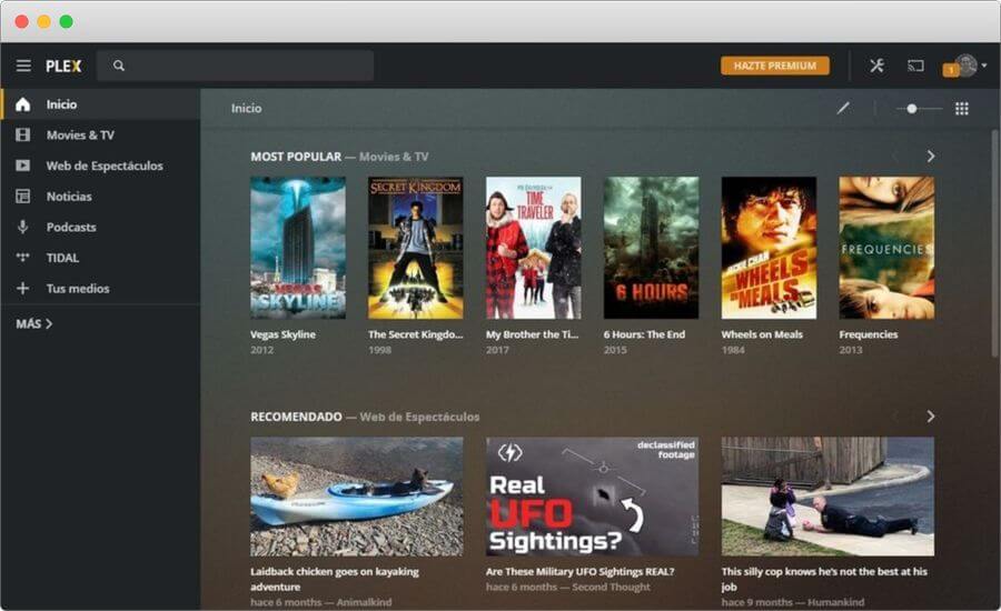 Streaming gratis de películas y series con la plataforma Plex