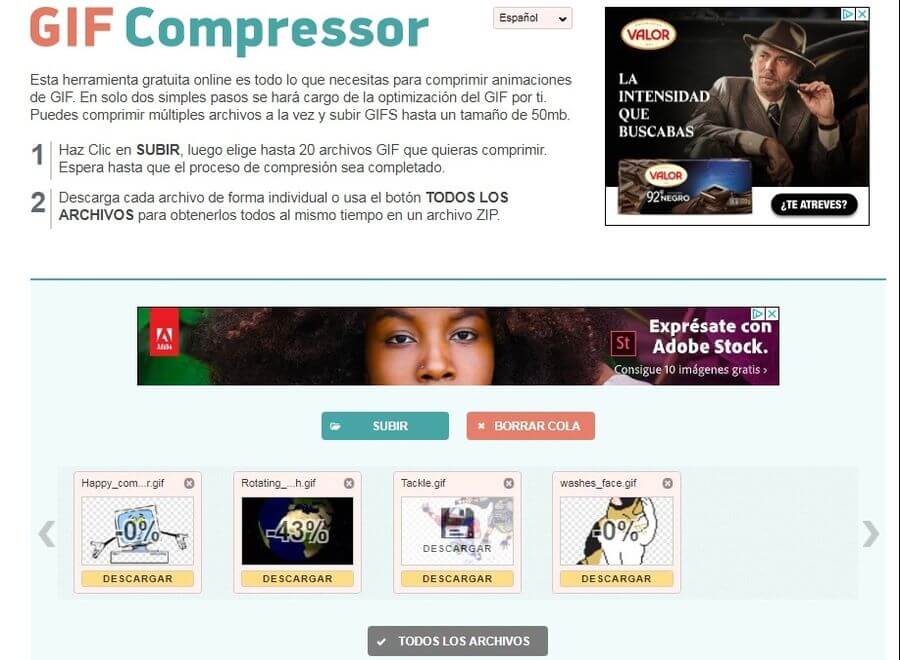 Cómo comprimir GIF animados online