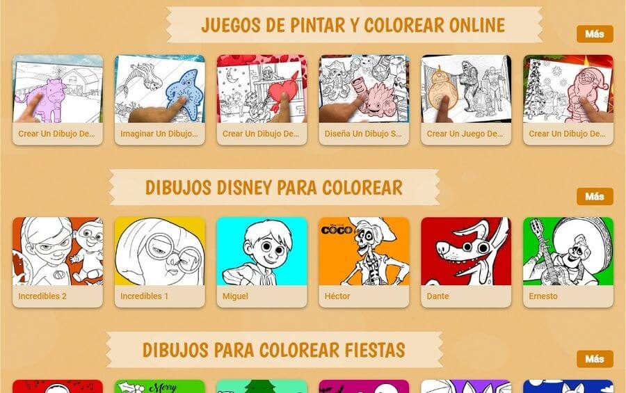 Páginas con dibujos para colorear en línea o para imprimir