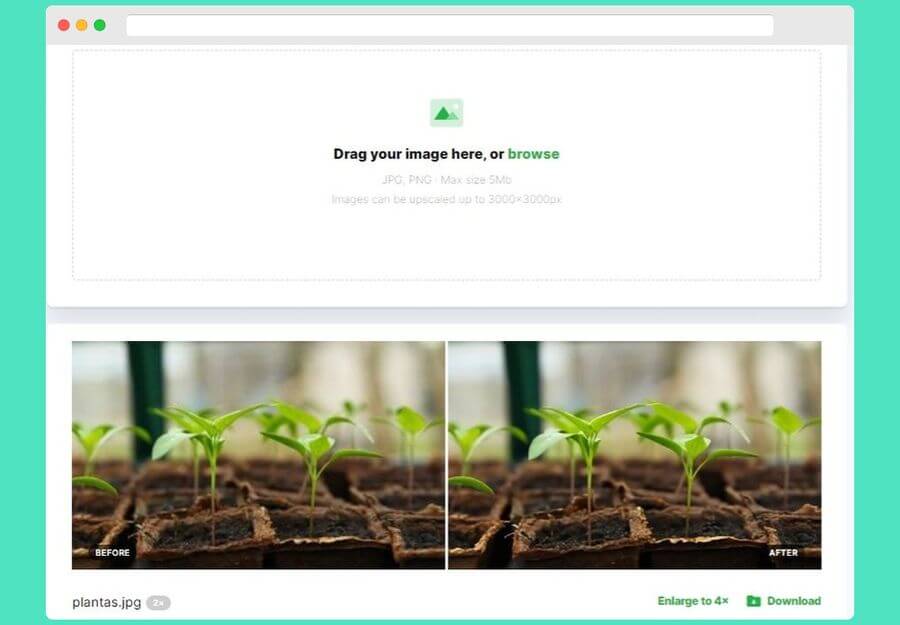 Agrandar y mejorar imágenes gratis y online con Smart upscaler
