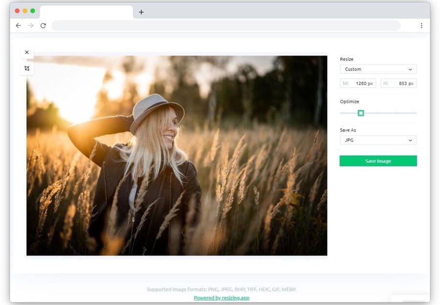 Ajustar y optimizar imágenes online de forma gratuita con Resizing