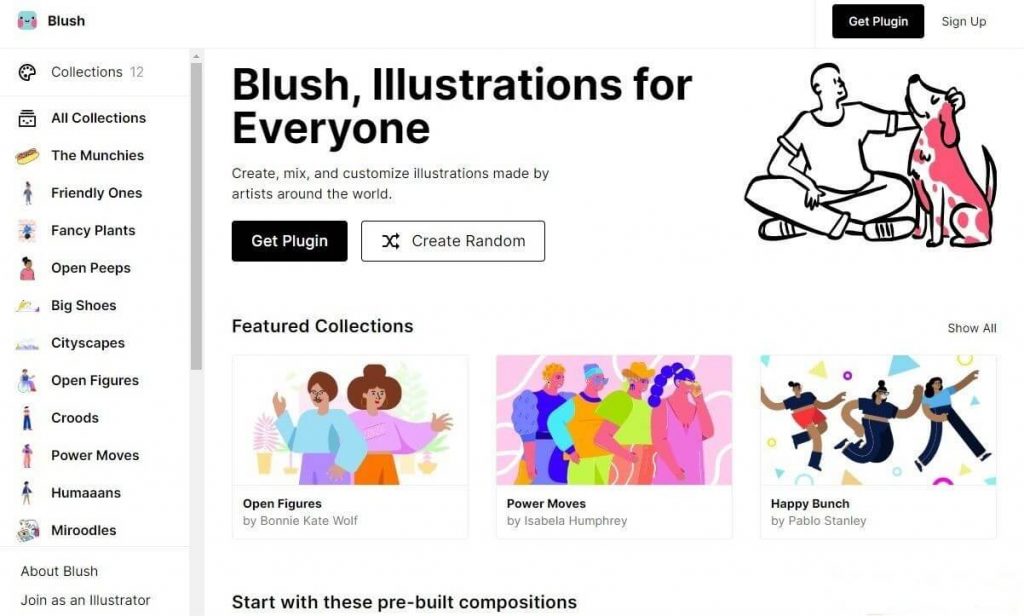 Personalizar y descargar ilustraciones gratuitas online en Blush