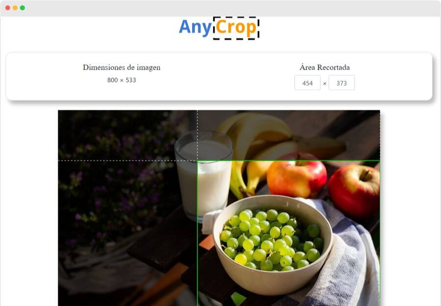 AnyCrop: una excelente herramienta para cortar imágenes y fotos