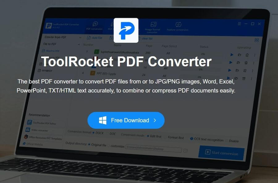 ToolRocket PDF Converter