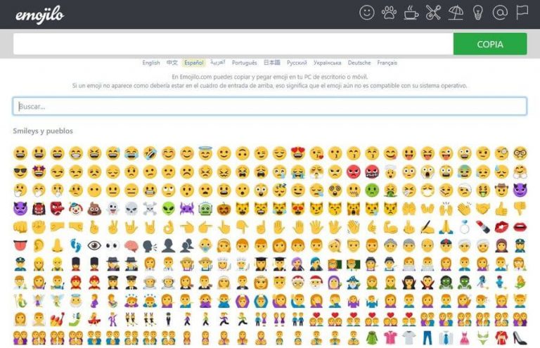 Emojilo: una enorme colección de Emojis listos para copiar y pegar