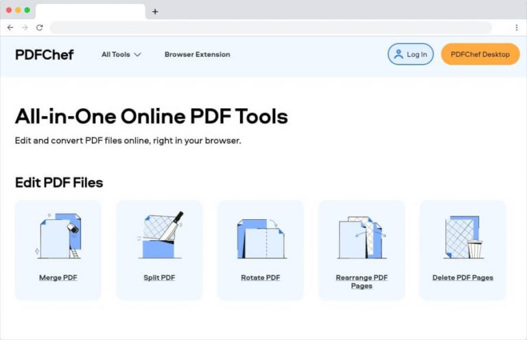 PDFChef colección de herramientas gratuitas para convertir y editar PDF