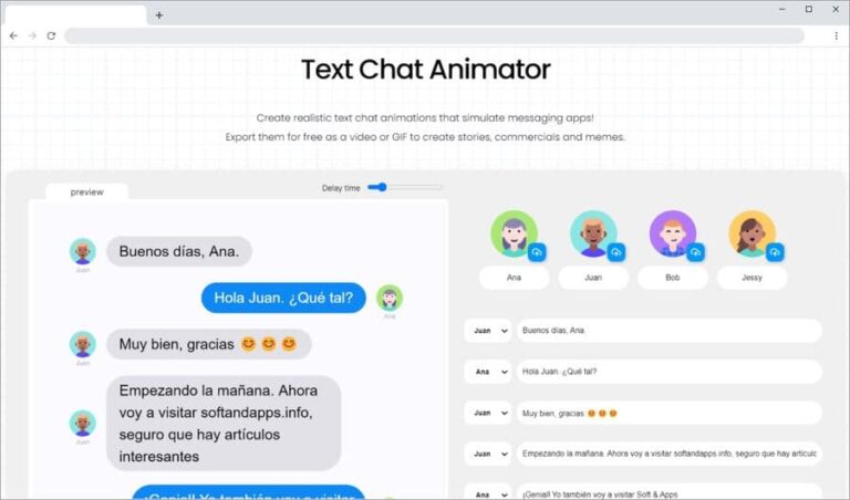 text chat animator online free