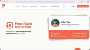 Free vCard Generator