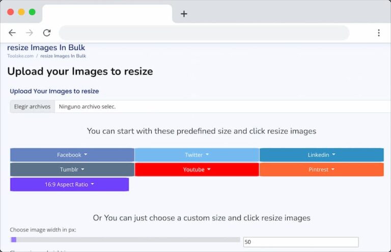 Resize Images In Bulk: Redimensionar Imágenes Por Lotes Online Y Gratis