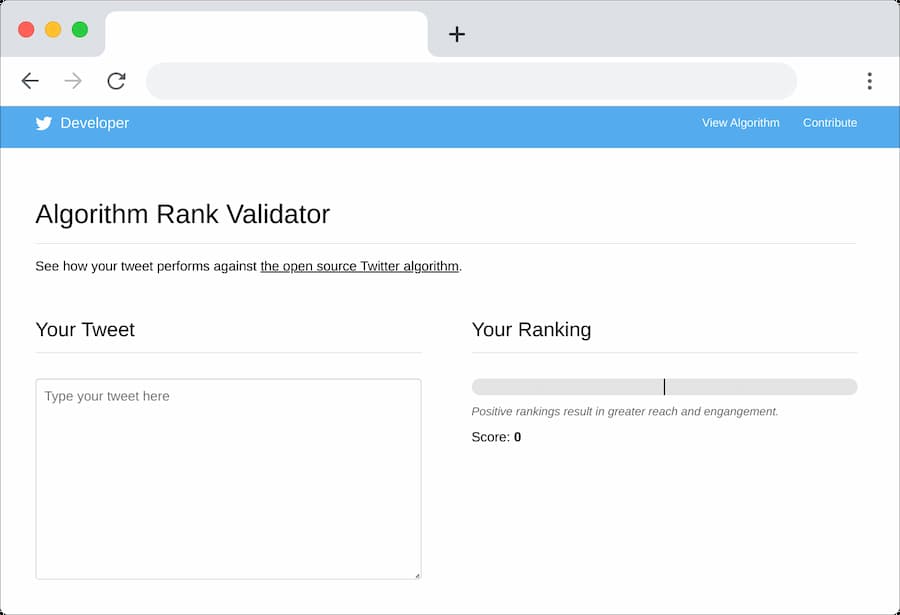 Algorithm Rank Validator: descubre cómo funcionará tu tweet