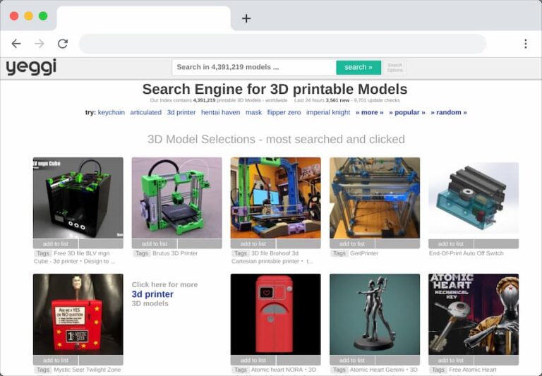 Buscador De Modelos 3d Para Imprimir Yeggi 4756