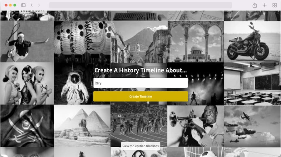 History Timelines: generar Líneas de Tiempo sobre Historia con un clic