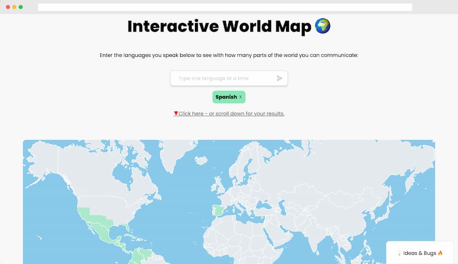 Descubre dónde se habla tu idioma con Language World Map