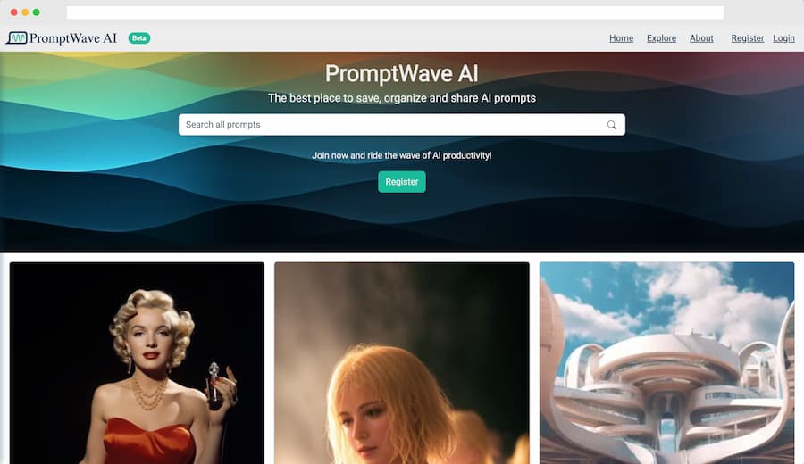 PromptWaveAI: guarda y descubre los mejores prompts para IA