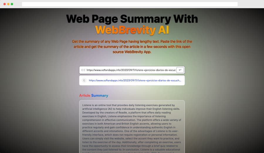 WebBrevity AI