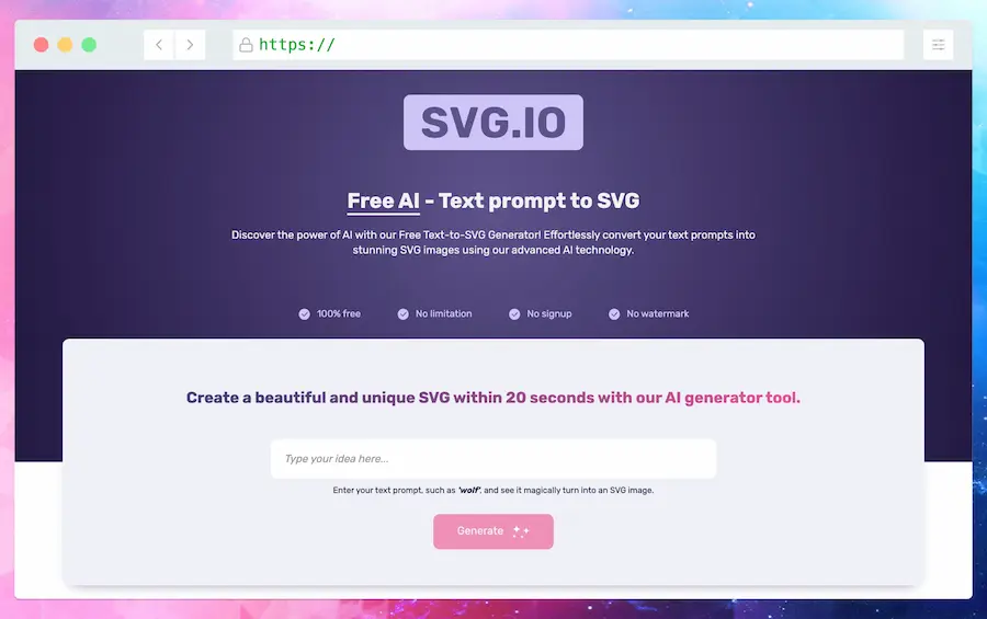 Crear gráficos SVG con IA de forma gratuita y rápida