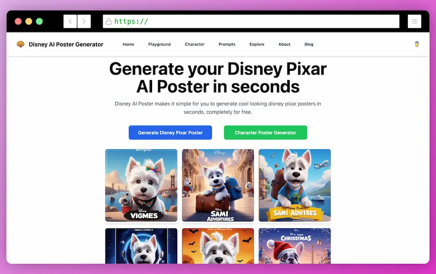 Disney AI Poster Generator